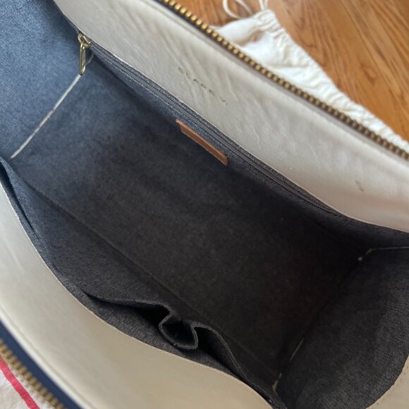 Clare V. Petite Sandrine Bag Color White Vachetta - Picture 7 of 16